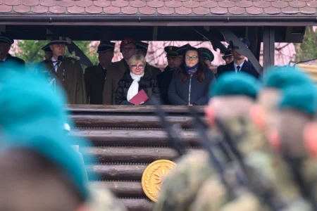 Uczestnicy obchodów Święta 1. batalionu Strzelców Podhalańskich