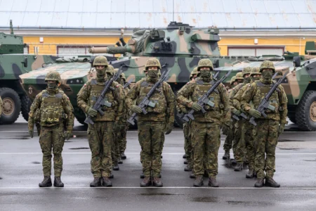 Uczestnicy obchodów Święta 1. batalionu Strzelców Podhalańskich
