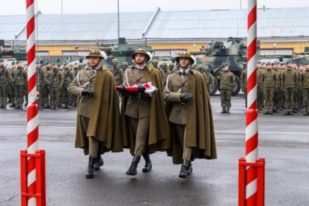 Uczestnicy obchodów Święta 1. batalionu Strzelców Podhalańskich