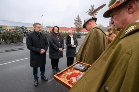 Uczestnicy obchodów Święta 1. batalionu Strzelców Podhalańskich