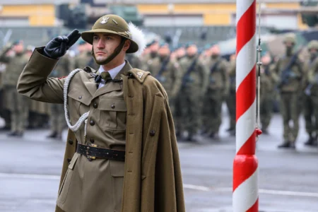Uczestnicy obchodów Święta 1. batalionu Strzelców Podhalańskich