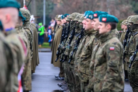 Uczestnicy obchodów Święta 1. batalionu Strzelców Podhalańskich