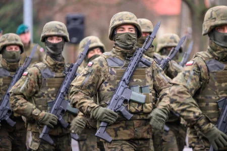 Uczestnicy obchodów Święta 1. batalionu Strzelców Podhalańskich