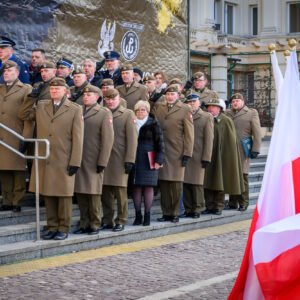 Uczestnicy przysięgi wojskowej terytorialsów