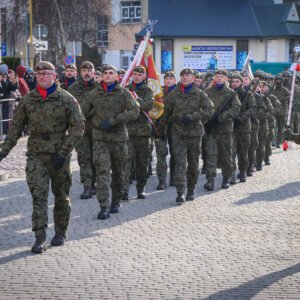 Uczestnicy przysięgi wojskowej terytorialsów