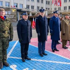 Uczestnicy przysięgi wojskowej terytorialsów