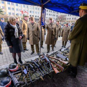 Uczestnicy przysięgi wojskowej terytorialsów