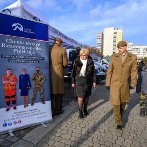 Uczestnicy przysięgi wojskowej terytorialsów