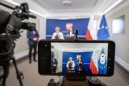 Konferencja prasowa dotycząca Rządowego Funduszu Rozwoju Dróg.