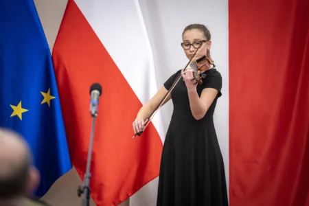 Uczestnicy koncertu z okazji objęcia przez Polskę prezydencji w Radzie UE