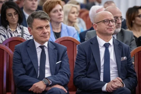 Uczestnicy koncertu z okazji objęcia przez Polskę prezydencji w Radzie UE