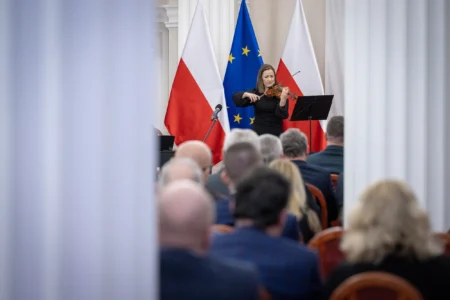 Uczestnicy koncertu z okazji objęcia przez Polskę prezydencji w Radzie UE