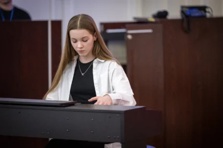 Uczestnicy koncertu z okazji objęcia przez Polskę prezydencji w Radzie UE