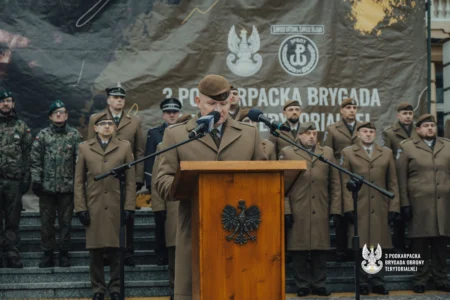 Uczestnicy przysięgi wojskowej podkarpackich terytorialsów