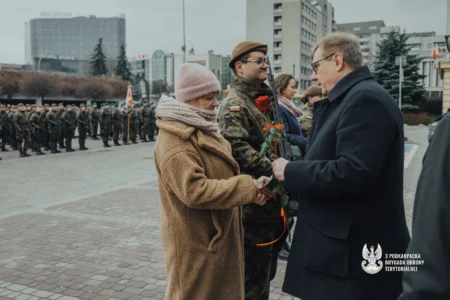 Uczestnicy przysięgi wojskowej podkarpackich terytorialsów