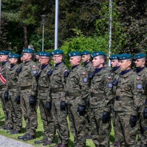 Zdjęcie przedstawia uczestników obchodów Narodowego Dnia Zwycięstwa