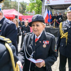 Zdjęcie przedstawia uczestników Wojewódzkich Obchodów Dnia Strażaka