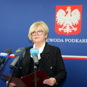 Teresa Kubas-Hul, Wojewoda Podkarpacki podczas konferencji prasowej