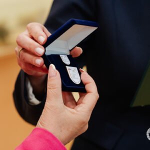 Zdjęcie przedstawia uczestników Wyższych Kursów Obronnych