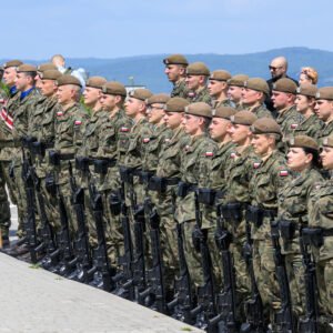 Uczestnicy przysięgi wojskowej 20 Przemyskiej Brygady Obrony Terytorialnej