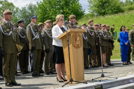 Uczestnicy przysięgi wojskowej 20 Przemyskiej Brygady Obrony Terytorialnej