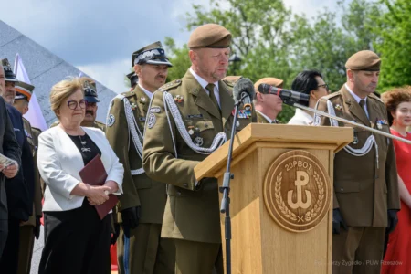 Uczestnicy przysięgi wojskowej 20 Przemyskiej Brygady Obrony Terytorialnej