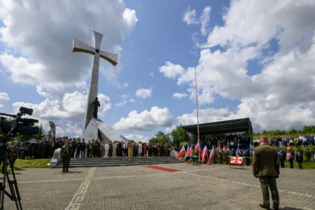 Uczestnicy przysięgi wojskowej 20 Przemyskiej Brygady Obrony Terytorialnej