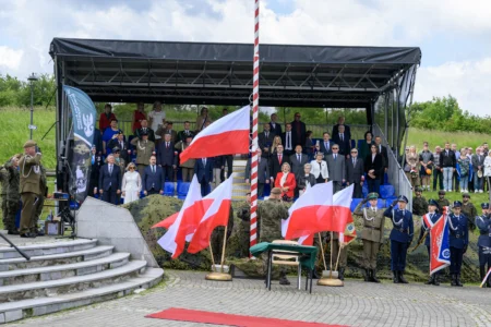 Uczestnicy przysięgi wojskowej 20 Przemyskiej Brygady Obrony Terytorialnej