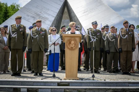 Uczestnicy przysięgi wojskowej 20 Przemyskiej Brygady Obrony Terytorialnej