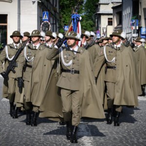 Zdjęcie przedstawia uczestników obchodów Święta 21 Brygady Strzelców Podhalańskich