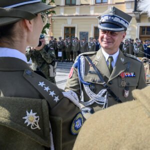 Zdjęcie przedstawia uczestników obchodów Święta 21 Brygady Strzelców Podhalańskich