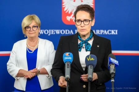 Zdjęcie przedstawia uczestników spotkania z szefową Służby Cywilnej Anitą Noskowską Piątkowską