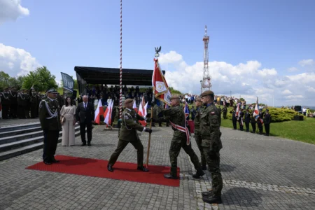 Uczestnicy przysięgi wojskowej 20 Przemyskiej Brygady Obrony Terytorialnej