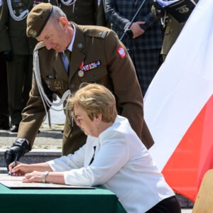 Uczestnicy przysięgi wojskowej 20 Przemyskiej Brygady Obrony Terytorialnej