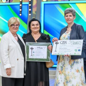 Zdjęcie przedstawia uczestników galu finałowej "Fundusz sołecki - najlepsza inicjatywa"