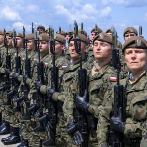 Uczestnicy przysięgi wojskowej 20 Przemyskiej Brygady Obrony Terytorialnej