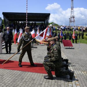 Uczestnicy przysięgi wojskowej 20 Przemyskiej Brygady Obrony Terytorialnej