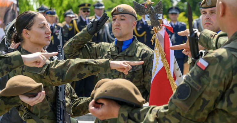 Uczestnicy przysięgi wojskowej 20 Przemyskiej Brygady Obrony Terytorialnej