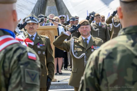 Uczestnicy przysięgi wojskowej 20 Przemyskiej Brygady Obrony Terytorialnej