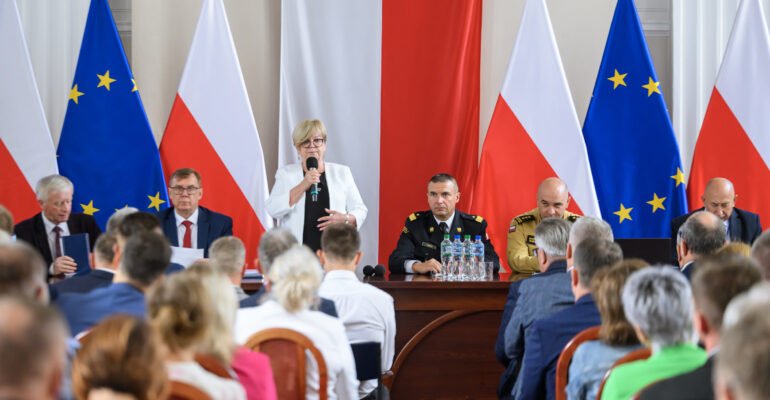 Spotkanie w sali kolumnowej PUW.