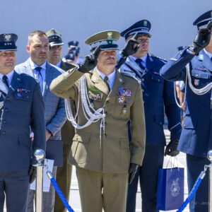 Zdjęcie przedstawia uczestników uroczystości z okazji Święta Służby Więziennej