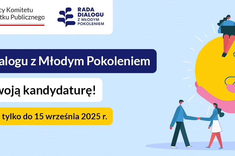 Grafika dotycząca naboru kandydatów na członków Rady Dialogu z Młodym Pokoleniem