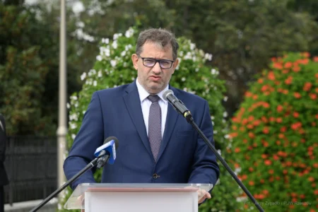 Zdjęcie przedstawia uczestników obchodów Dnia Krajowej Administracji Skarbowej