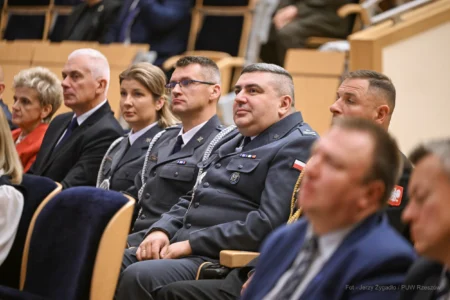 Zdjęcie przedstawia uczestników inauguracji roku akademickiego na Politechnice Rzeszowskiej