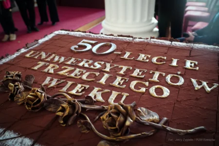 Zdjęcie przedstawia tort okolicznościowy