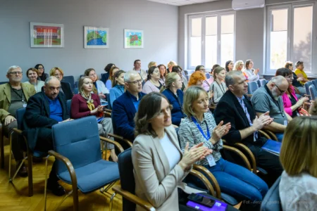 Goście wydarzenia zorganizowanego w podkarpackim sanepidzie.