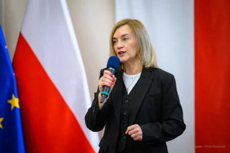 Zdjęcie przedstawia kurator oświaty Dorotę Nowak_maluchnik