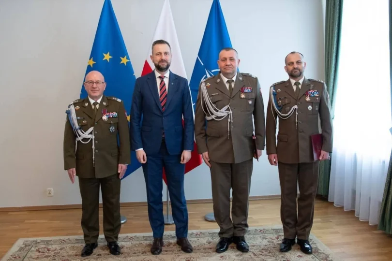 Płk. Marcin Dusza podczas wręczenia nominacji.