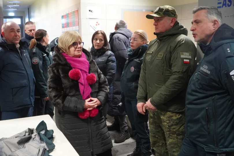 Wizyta wojewody podkarpackiego na przejściu granicznym w Budomierzu.