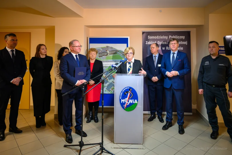 Konferencja prasowa w Szpitalu MSWiA w Rzeszowie.